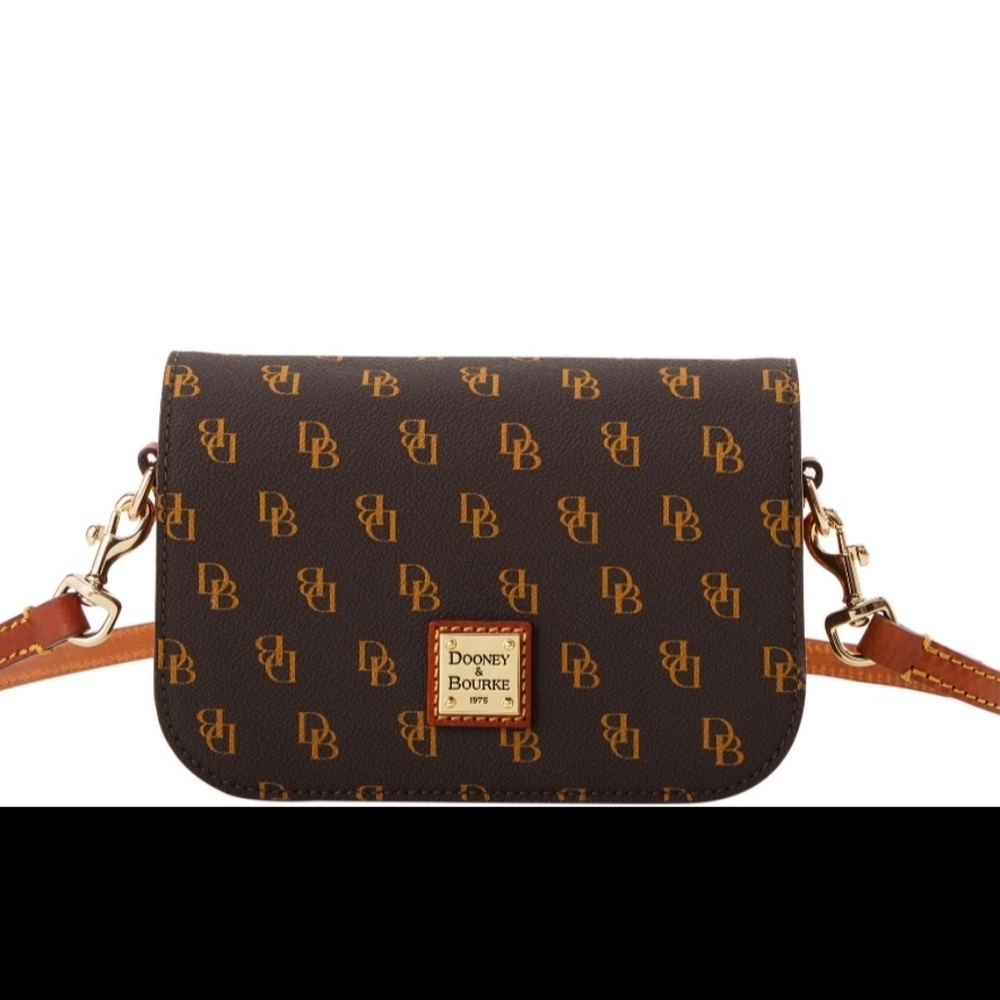 BNWT Dooney & Bourke Gretta Kitty Crossbody | Brown Tmoro